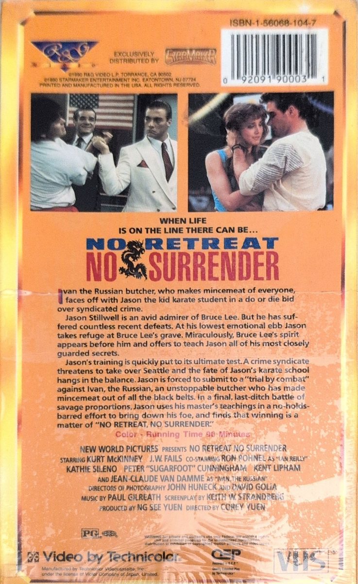 Back of No Retreat, No Surrender