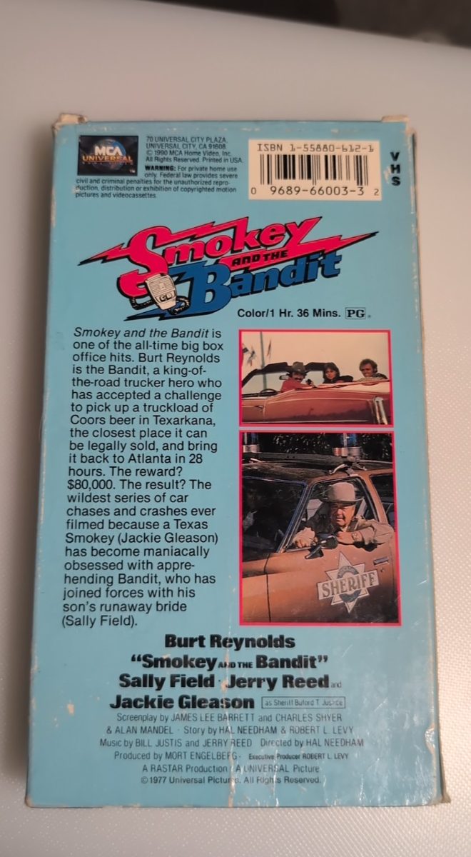 Back of Smokey and the Bandit