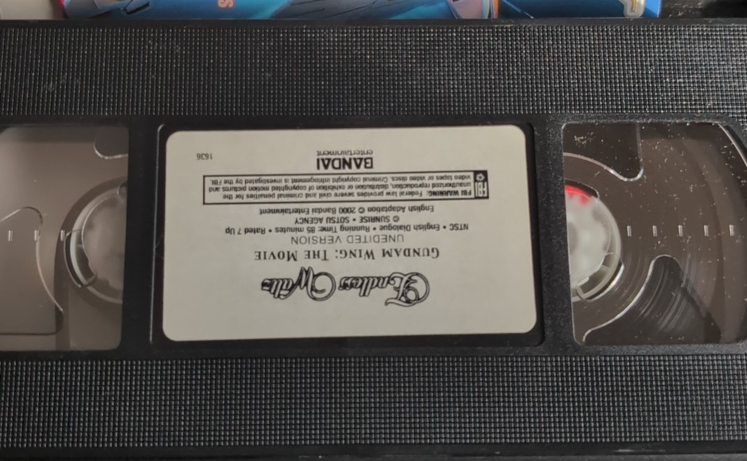 Tape label of Gundam Wing Endless Waltz